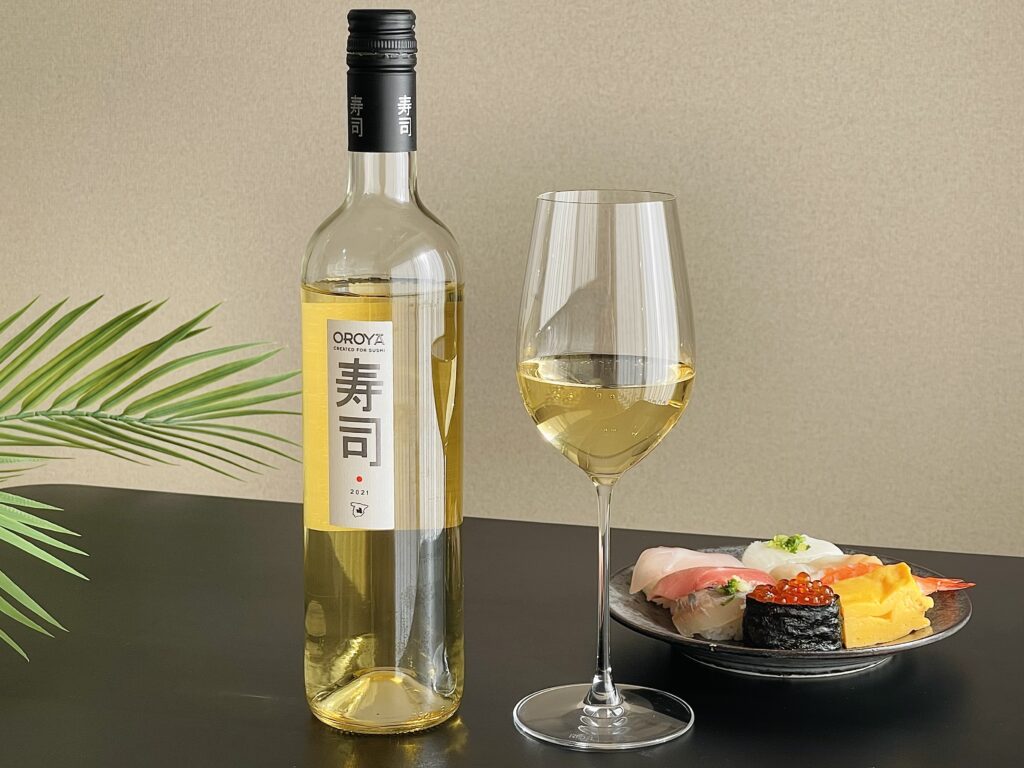 お寿司専用スペイン産・白ワイン「Oroya（オロヤ）寿司ワイン」を